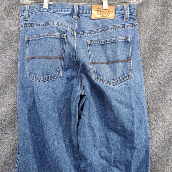 Eddie Domani Men's Straight Leg Jeans Blue 32x32 Stone Wash Denim 5-Pocket - Picture 7 of 13